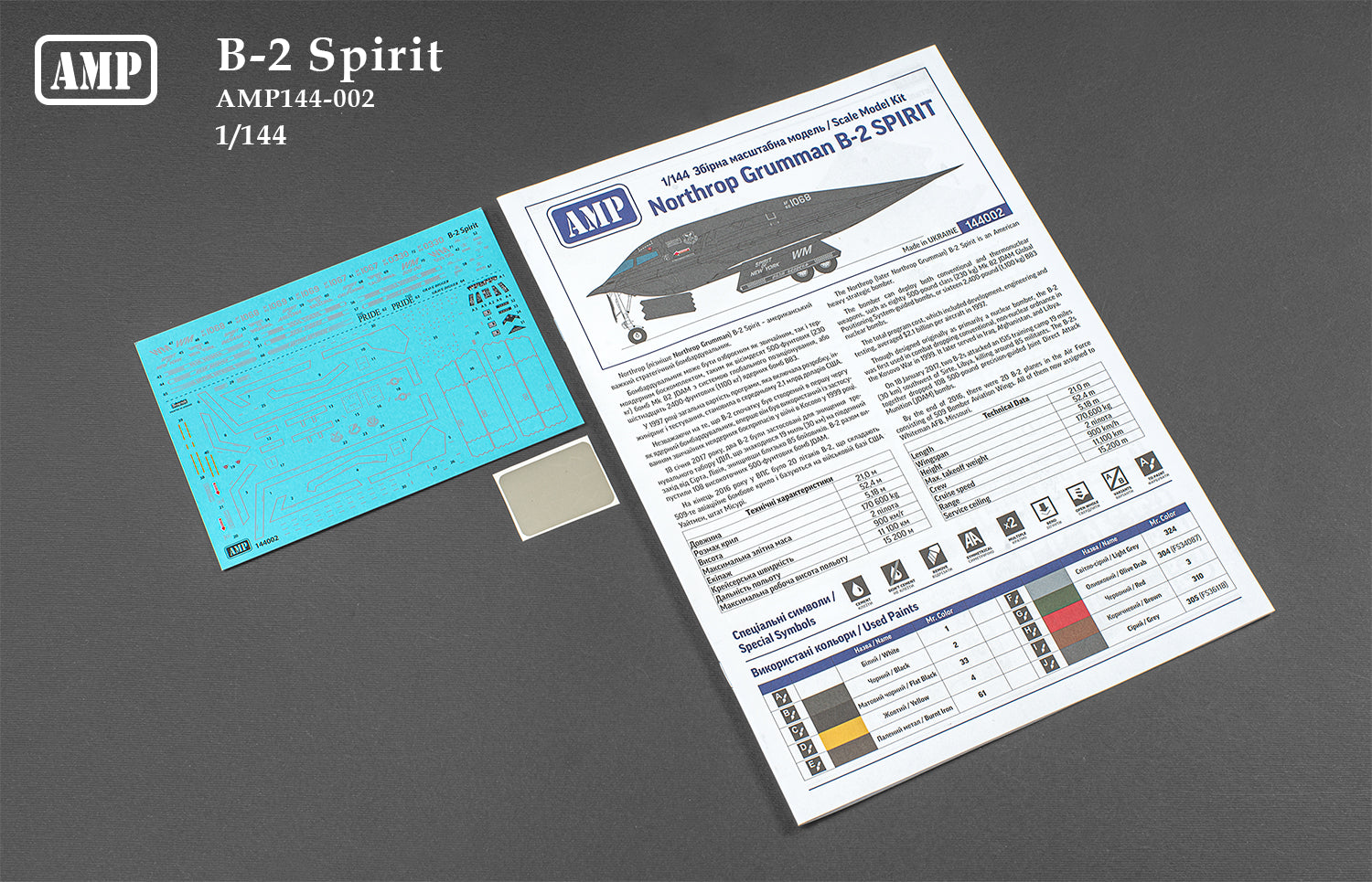 B-2 Spirit Scale 1:144 AMP 144002 Plastic Model Aircraft Kit