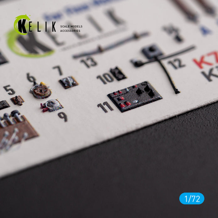 Ki-100-I. Interior 3D Decals (for Fine Molds Aircraft model kit) Scale 1:72 KeliK K72140