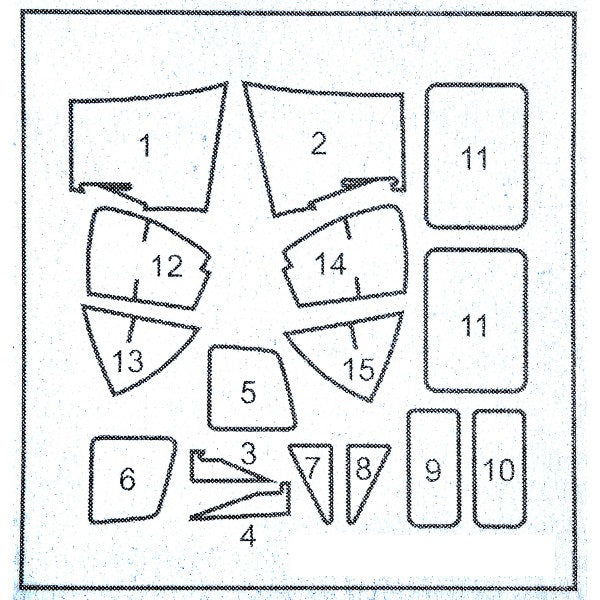 Painting Masks for model UH-1 (for Italeri) Scale 1:72 DAN Models MS720009