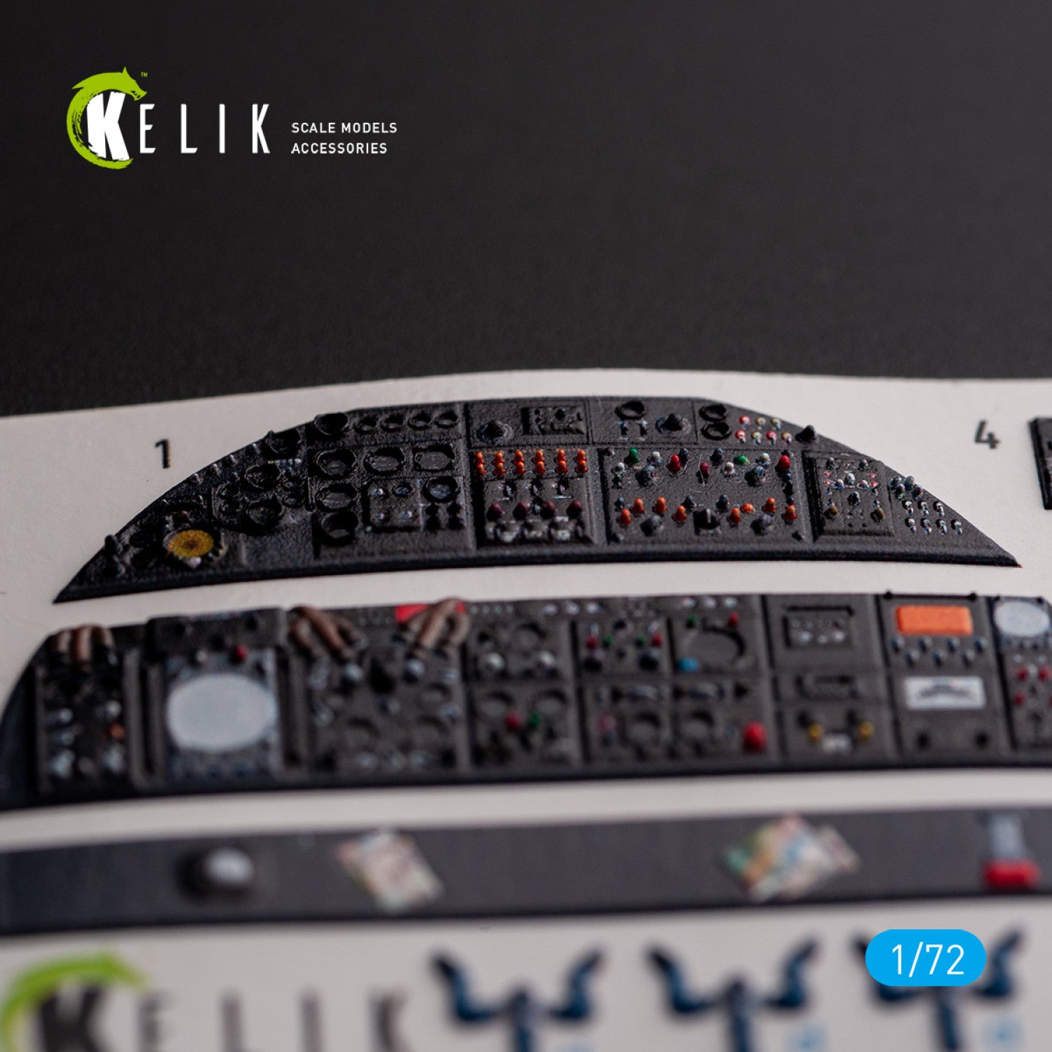 AVRO VULCAN B.2 Rear cockpit. Interior 3D Decals (for Airfix Aircraft model kit) Scale 1:72 KeliK K72136