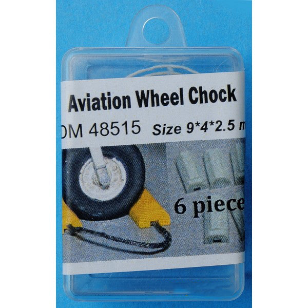 Aircraft locking pads, set No. 6 dimensions: length 9 mm, width 4 mm, height 2.5 mm. Resin Scale 1:48 DAN Models DM 48515
