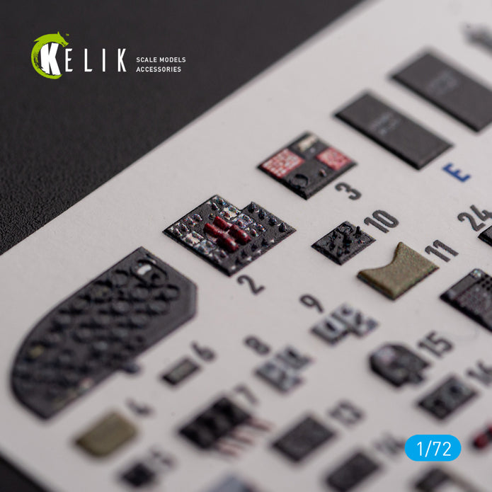 B-26 F/G Marauder. Interior 3D Decals (for Hasegawa Aircraft model kit) Scale 1:72 KeliK K72117
