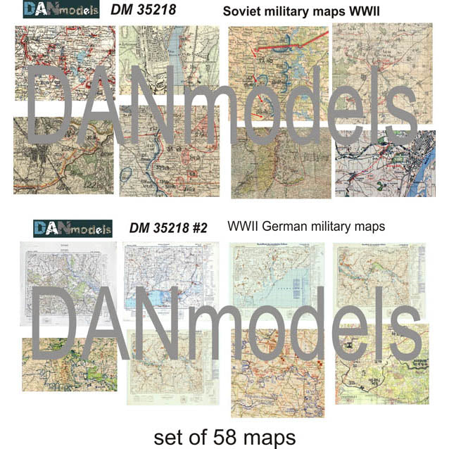 German WWII Topographic Maps & Soviet WWII Topographic Maps Scale 1:35 DAN Models DM 35218