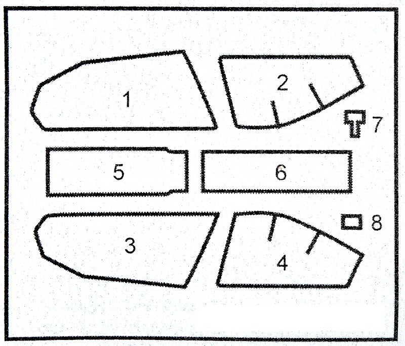 Painting Masks for model AH-1 (for Italeri) Scale 1:72 DAN Models MS720010