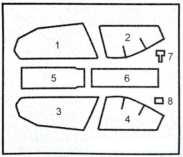 Painting Masks for model AH-1 (for Italeri) Scale 1:72 DAN Models MS720010