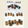Rusty, crumpled, burnt barrels. Set 8 pcs. resin . 3D printing Scale 1:35 DAN Models DM 35276