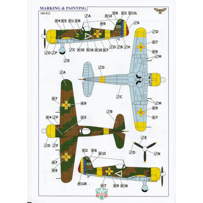 Romanian Fighter Aircraft IAR-81C, Aircraft Model Kit Scale 1:72 SOVA-M SVM 72012