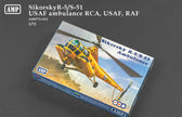 Sikorsky R-5/S-51 Ambulance Scale 1:72 AMP 72012 Plastic Model Helicopter Kit