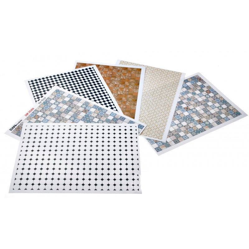 Material for dioramas - tiled floors. (print on cardboard) Scale 1:35 DAN Models DM 35269