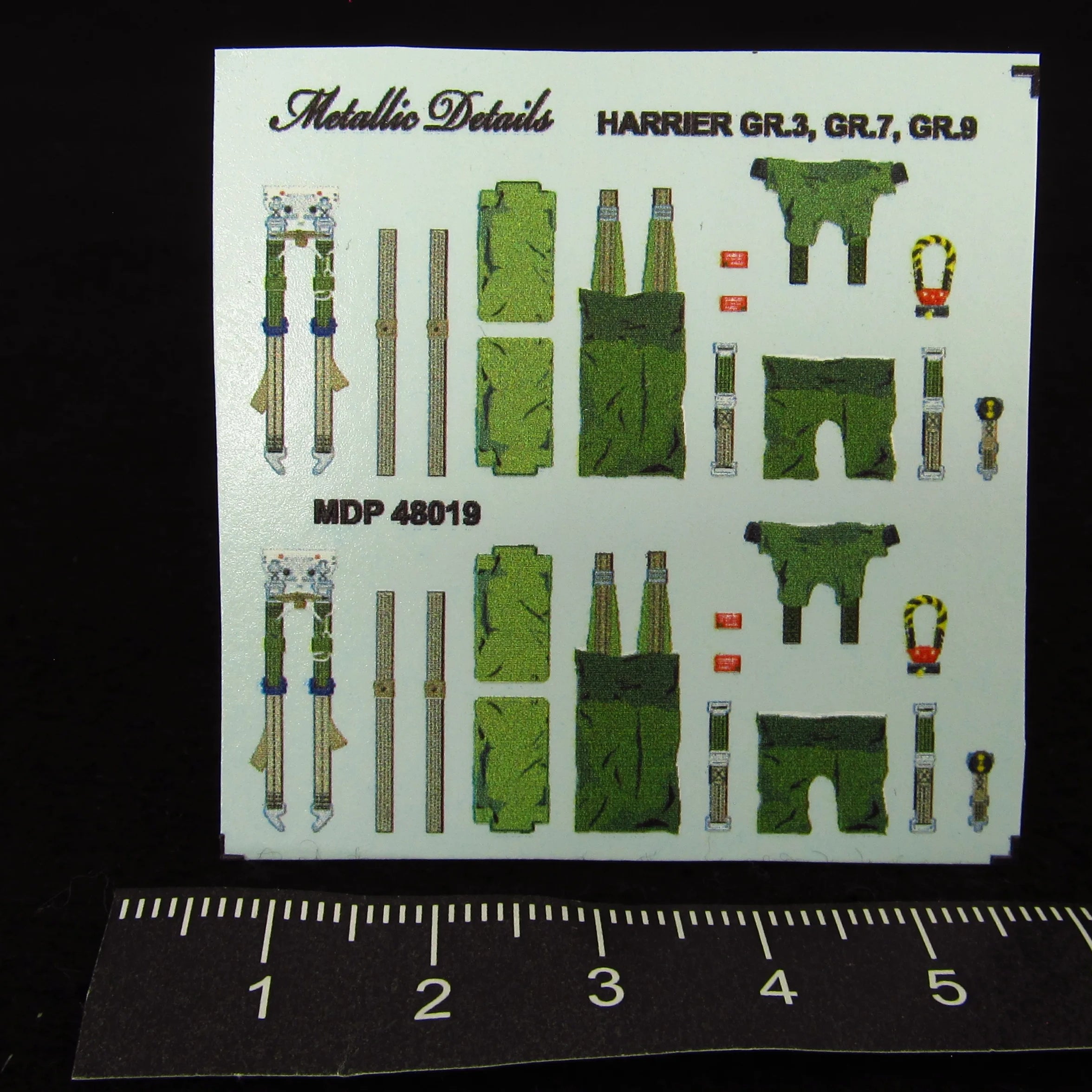 Harrier GR,3, GR,7, GR,9 Ejection Seats + 3D Decals 2 pcs, Detailing set (3D-Printed) Scale 1:48 Metallic Details MDR48266 - For Models Aircraft Kits