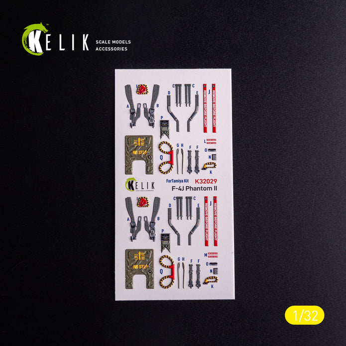 McDonnell Douglas F-4J Phantom II. Interior 3D Decals (for Tamiya Aircraft model kit) Scale 1:32 KeliK K32029