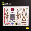 Lockheed F-104 A/C. Interior 3D Decals (for Italeri Aircraft model kit) Scale 1:32 KeliK K32032
