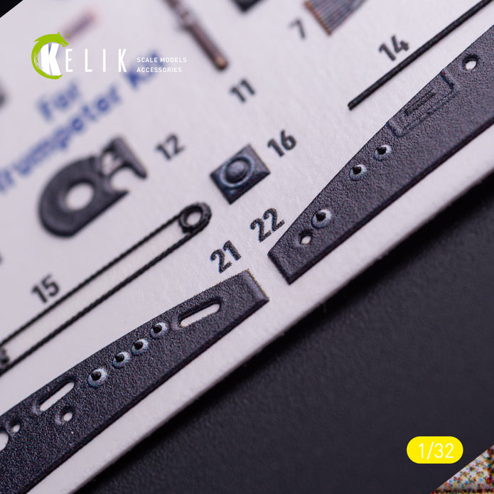 Messerschmitt Bf 109 G-6. Interior 3D Decals (for Trumpeter Aircraft model kit) Scale 1:32 KeliK K32034