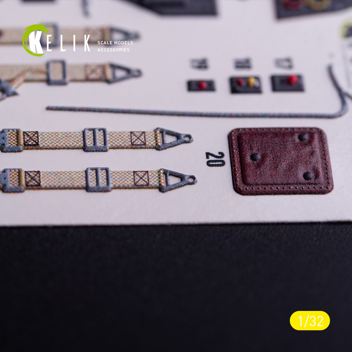 Messerschmitt Bf 109 G-6. Interior 3D Decals (for Trumpeter Aircraft model kit) Scale 1:32 KeliK K32034