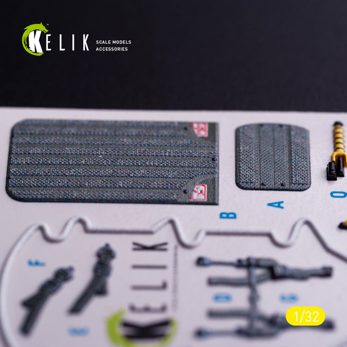 AV-8 Harrier. Interior 3D Decals (for Trumpeter Aircraft model kit) Scale 1:32 KeliK K32037