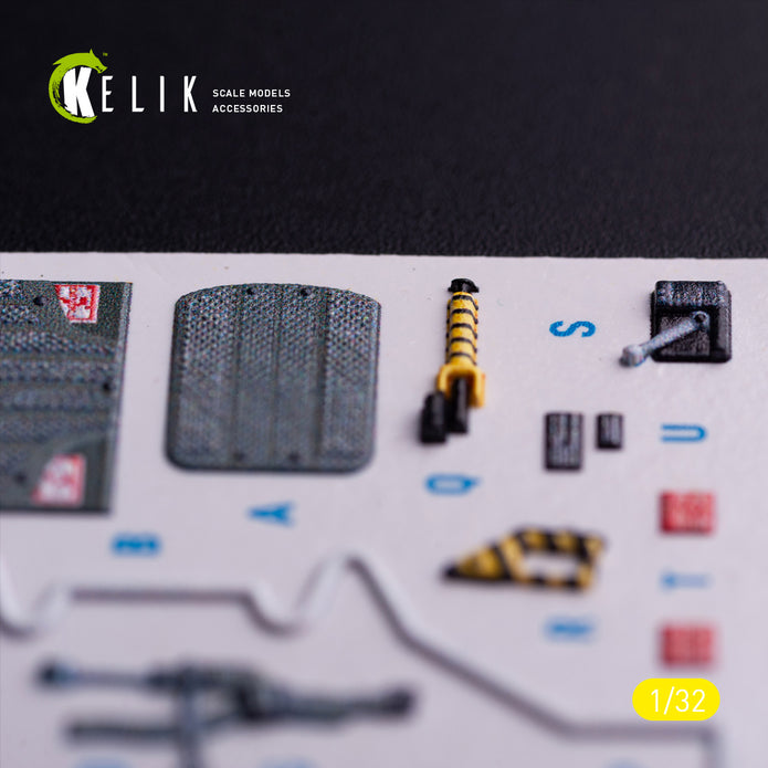 AV-8 Harrier. Interior 3D Decals (for Trumpeter Aircraft model kit) Scale 1:32 KeliK K32037