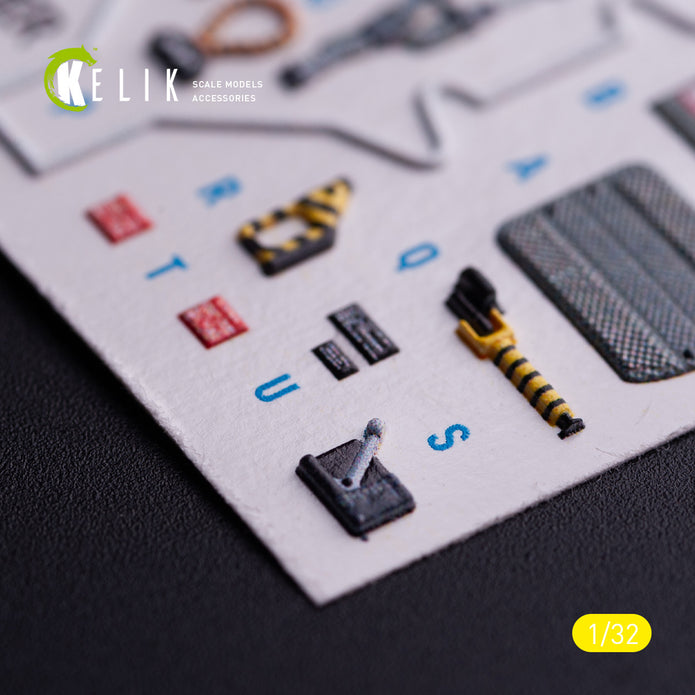 British Aerospace GR.MK7 Harrier. Interior 3D Decals (for Trumpeter Aircraft model kit) Scale 1:32 KeliK K32038