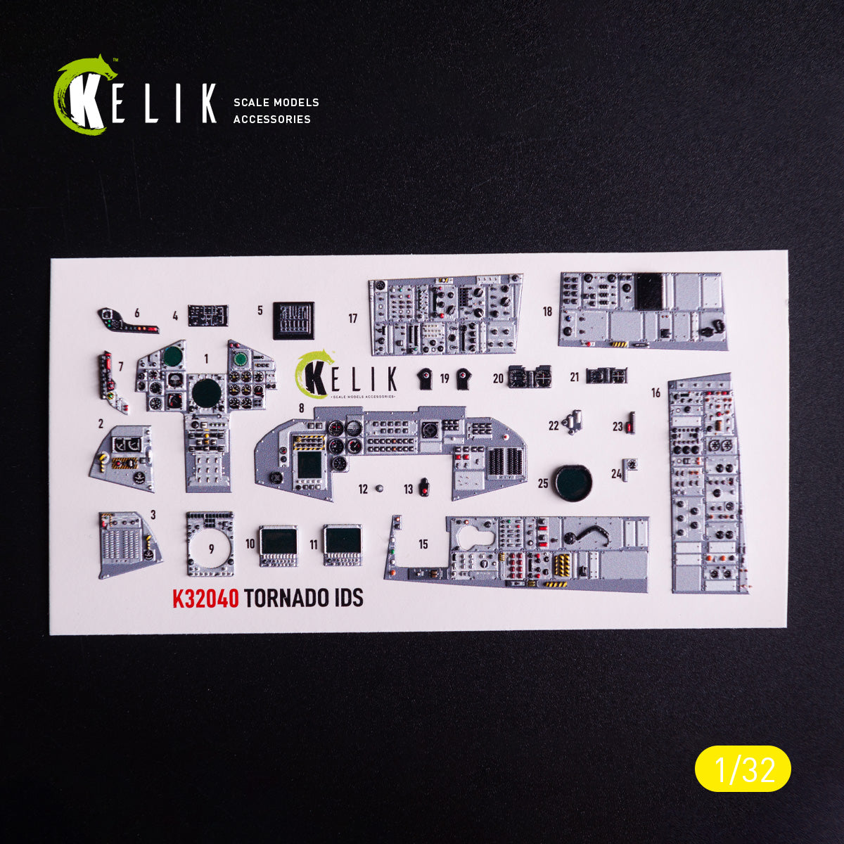 Panavia Tornado IDS. Interior 3D Decals (for Italeri Aircraft model kit) Scale 1:32 KeliK K32040