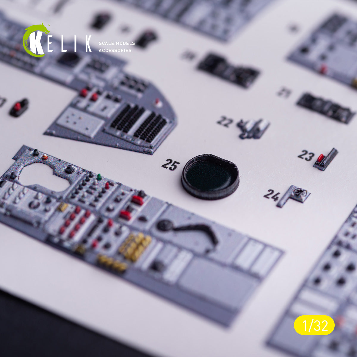 Panavia Tornado IDS. Interior 3D Decals (for Italeri Aircraft model kit) Scale 1:32 KeliK K32040