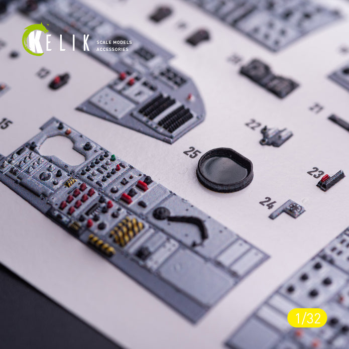 Panavia Tornado ECR. Interior 3D Decals (for Italeri Aircraft model kit) Scale 1:32 KeliK K32041