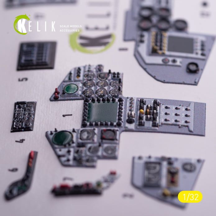 Panavia Tornado ECR. Interior 3D Decals (for Italeri Aircraft model kit) Scale 1:32 KeliK K32041