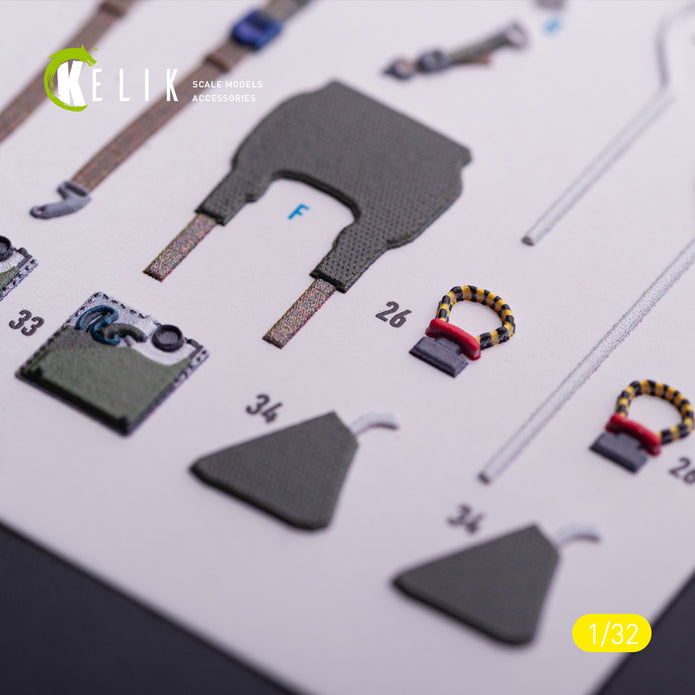 Panavia Tornado ECR. Interior 3D Decals (for Italeri Aircraft model kit) Scale 1:32 KeliK K32041