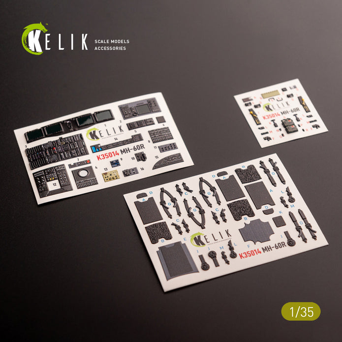 Sikorsky MH-60R. Interior 3D Decals (for Kitty Hawk / Zimimodel Helicopters model kit) Scale 1:35 KeliK K35014