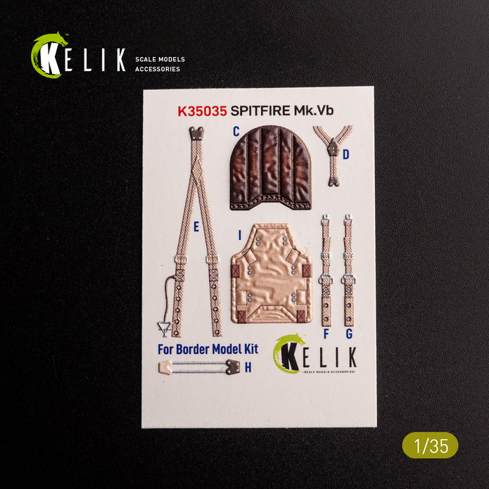 Spitfire Mk.VB. Interior 3D Decals (for Border Models Aircraft model kit) Scale 1:35 KeliK K35035