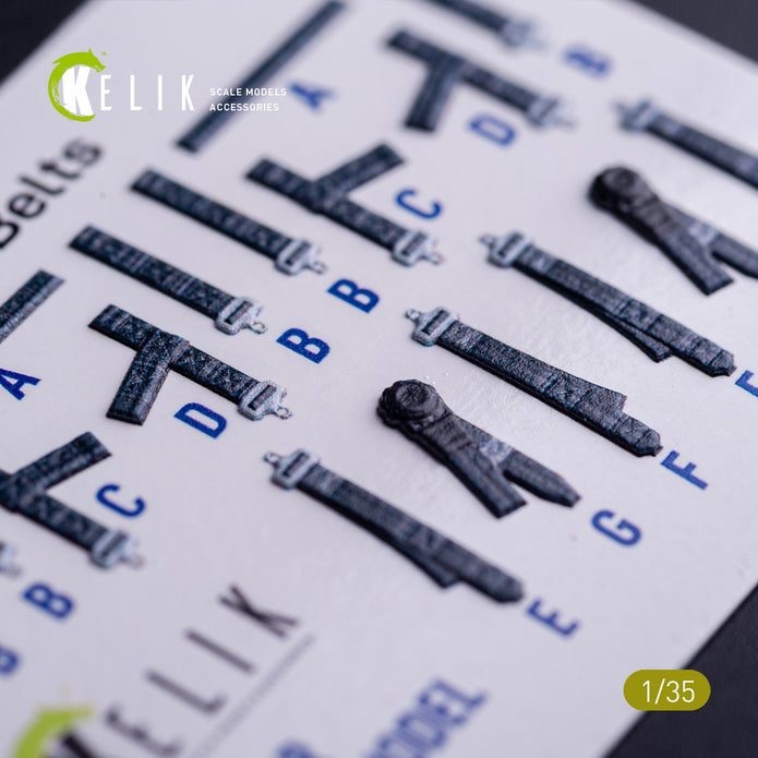 Oshkosh M1240A M-ATV. Seat belts - Interior 3D Decals (for RFM Armoured Vehicles model kit) Scale 1:35 KeliK K35044