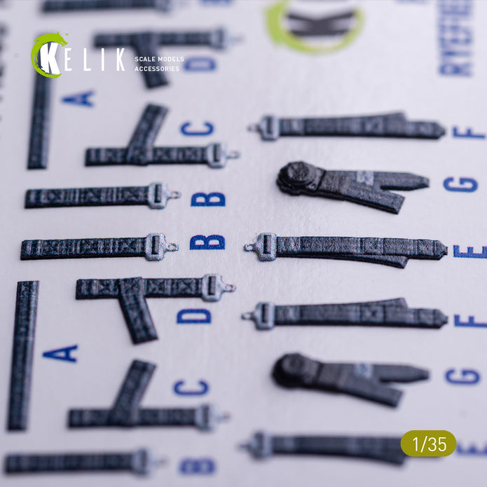 Oshkosh M1240A M-ATV. Seat belts - Interior 3D Decals (for RFM Armoured Vehicles model kit) Scale 1:35 KeliK K35044