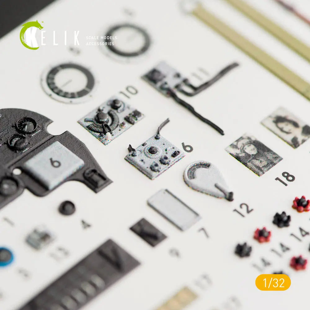 3D Decals Aircraft Yakovlev Yak9T interior (for ICM model kit) Scale 1:32 KeliK K32004 USSR (WW2)