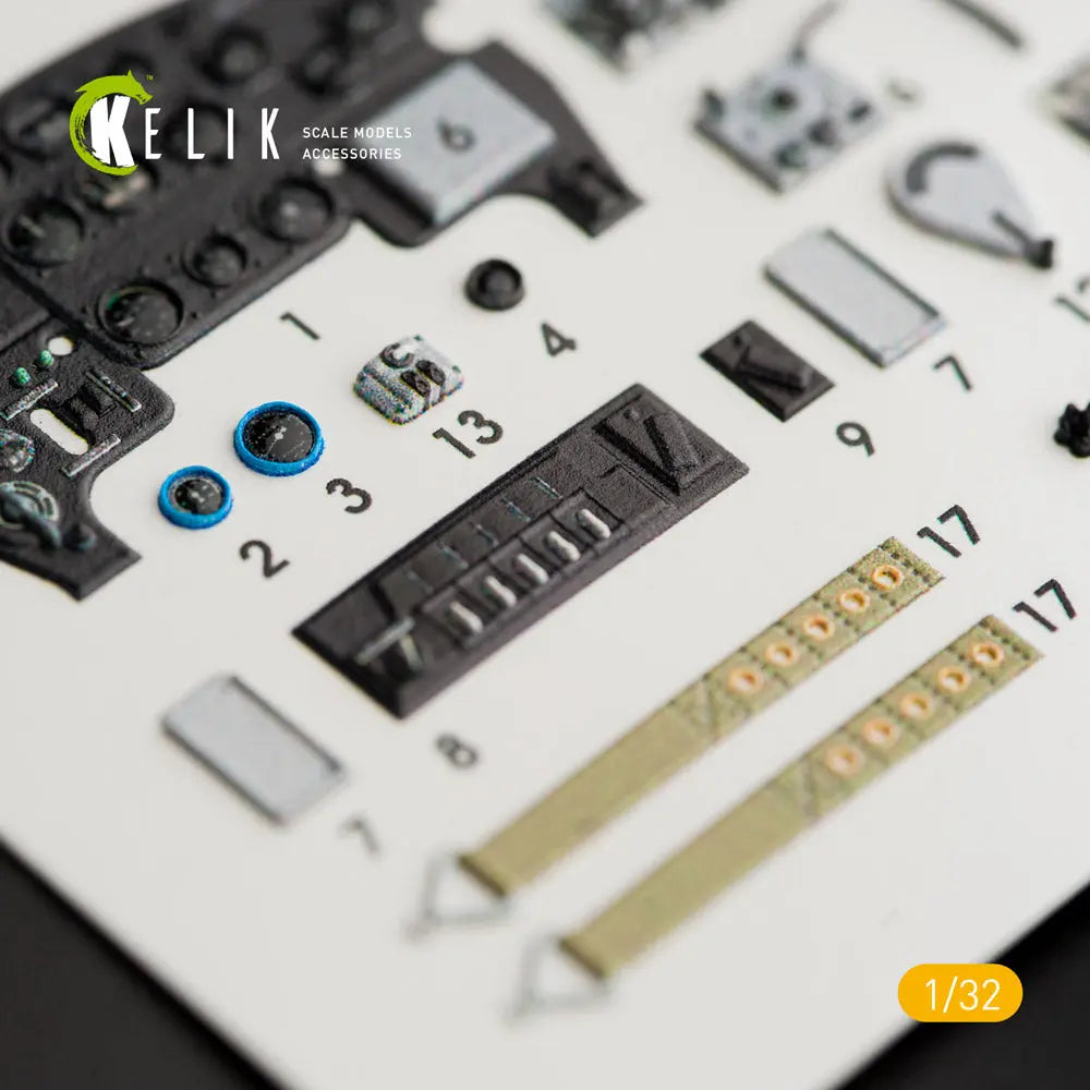 3D Decals Aircraft Yakovlev Yak9T interior (for ICM model kit) Scale 1:32 KeliK K32004 USSR (WW2)