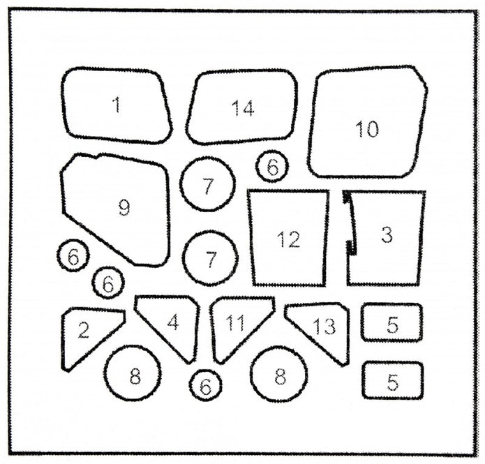 Painting Masks for helicopter Ka-50, Ka-50Sh (for Zvezda 7216.7272) Scale 1:72 DAN Models MS 720004