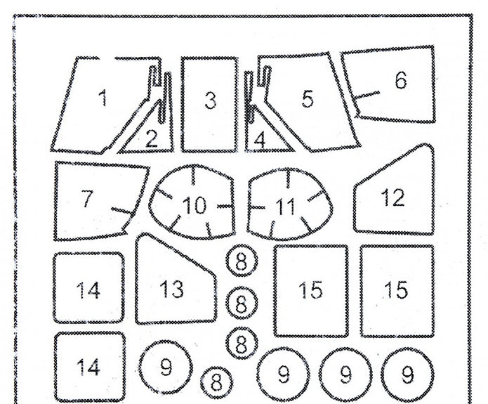 Painting Masks for model UH-60 (for Italeri) Scale 1:72 DAN Models MS720015