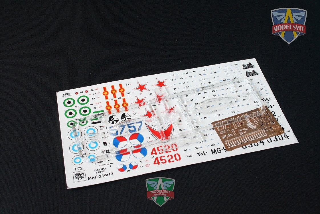 Modelsvit 72042 Plastic model aicraft kit Scale 1:72 MiG-21 F-13 Supersonic jet fighter