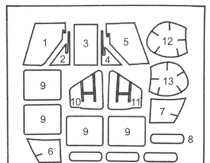 Painting Masks for model HH-60 (for Italeri) Scale 1:72 DAN Models MS720016