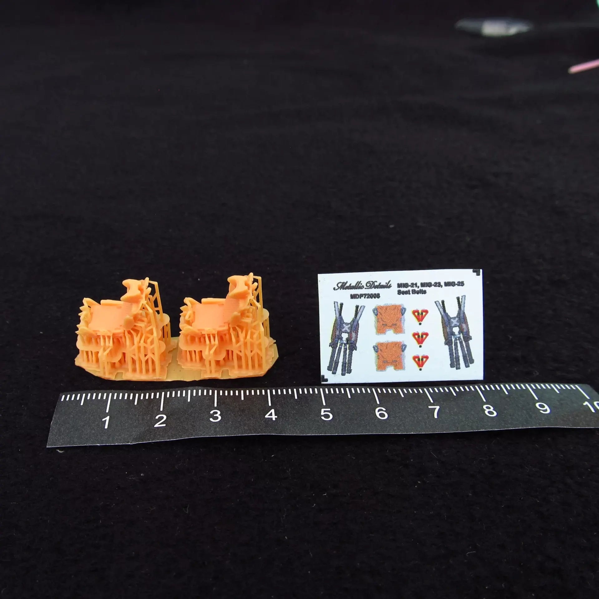 Ejection Seat KM-1M Seats + 3D Decals Detailing set 2 pcs (3D-Printed) Scale 1:72 Metallic Details MDR7297 - For Aircraft Models Kits