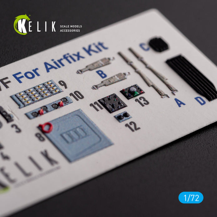 Mig-17 Fresco (Shenyang J5). Interior 3D Decals (for Airfix Aircraft model kit) Scale 1:72 KeliK K72139