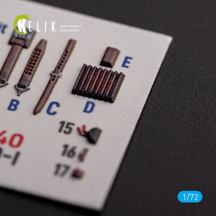 Ki-100-I. Interior 3D Decals (for Fine Molds Aircraft model kit) Scale 1:72 KeliK K72140