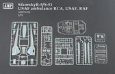 Sikorsky R-5/S-51 Ambulance Scale 1:72 AMP 72012 Plastic Model Helicopter Kit