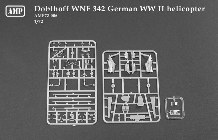 German WWII Experimental Helicopter Doblhoff WNF 342 Scale 1:72 AMP 72006 Plastic Model Helicopter Kit