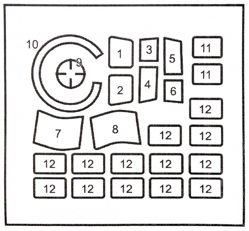 Painting Masks for aircraft model C-47/DC-3/Dakota (for Italeri 1/72 kit No 127, 1393, 1349) Scale 1:72 DAN Models DM 72116