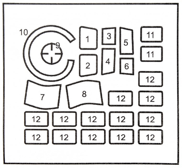 Painting Masks for aircraft model C-47/DC-3/Dakota (for Italeri 1/72 kit No 127, 1393, 1349) Scale 1:72 DAN Models DM 72116