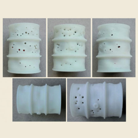Crumpled German 200l. barrels. Barrels with traces of shelling. Set of 10 pcs. Resin.3 D Scale 1:35 DAN Models DM 35277