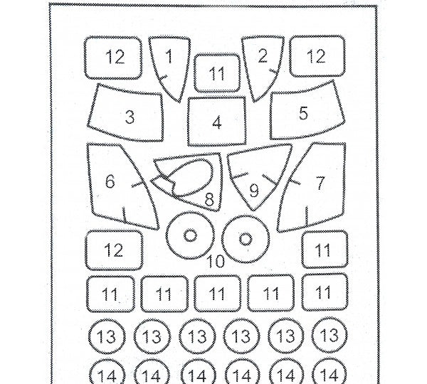 Painting Masks for model MH-53E (for Italeri) Scale 1:72 DAN Models MS720012