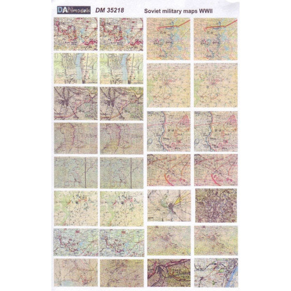 German WWII Topographic Maps & Soviet WWII Topographic Maps Scale 1:35 DAN Models DM 35218