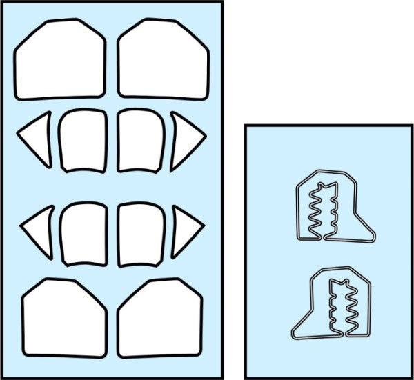 Painting Masks for helicopter Ka-50, Ka-50Sh (for Zvezda) Scale 1:72 DAN Models MS 720001