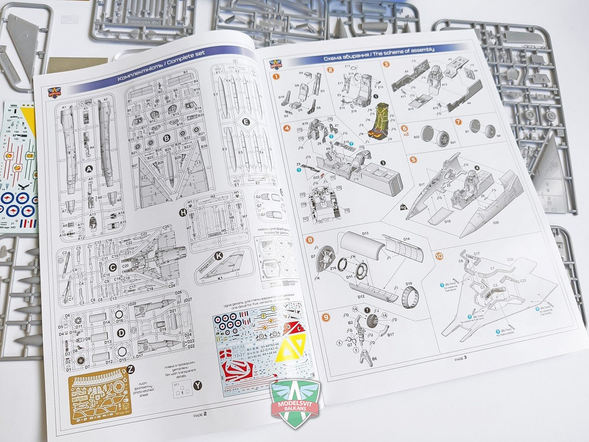 Modelsvit 72064 Plastic model aicraft kit Scale 1:72 Mirage IIIO Interceptor