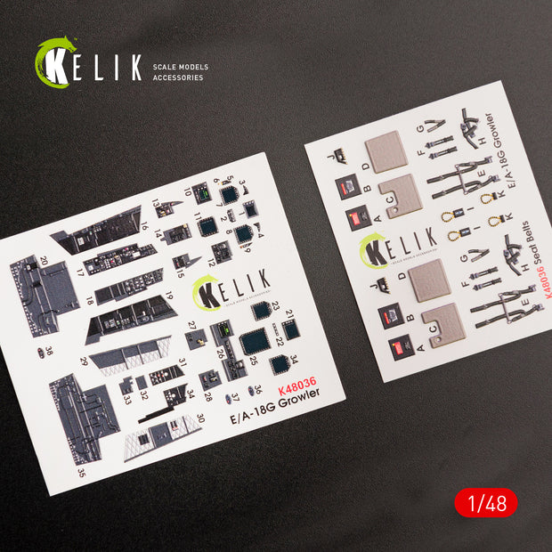 Interior 3D Decals Aircraft Boeing EA-18G Growler (for MENG Model Kit) Scale 1:48 KeliK K48036 USA