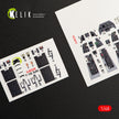 Interior 3D Decals General Dynamics Aircraft F-16I Sufa (for Kinetic Model Kit) Scale 1:48 KeliK K48038 Israel